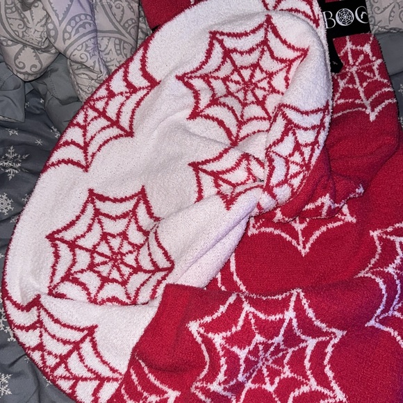 Halloween Pumpkin Pink White 50"x70" blanket - Picture 4 of 5